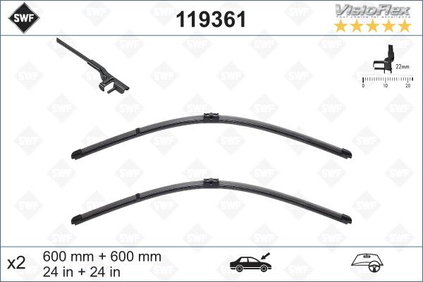 SWF 119361 - Wiper Blade autospares.lv