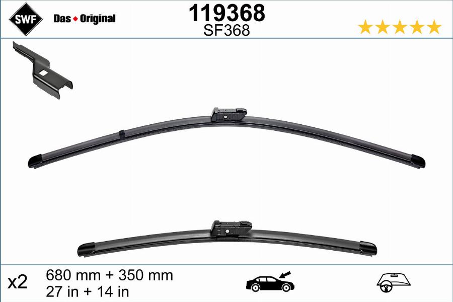 SWF 119368 - Wiper Blade autospares.lv