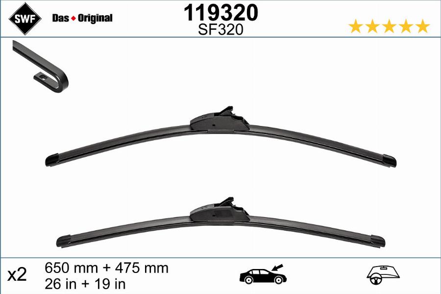 SWF 119320 - Wiper Blade autospares.lv