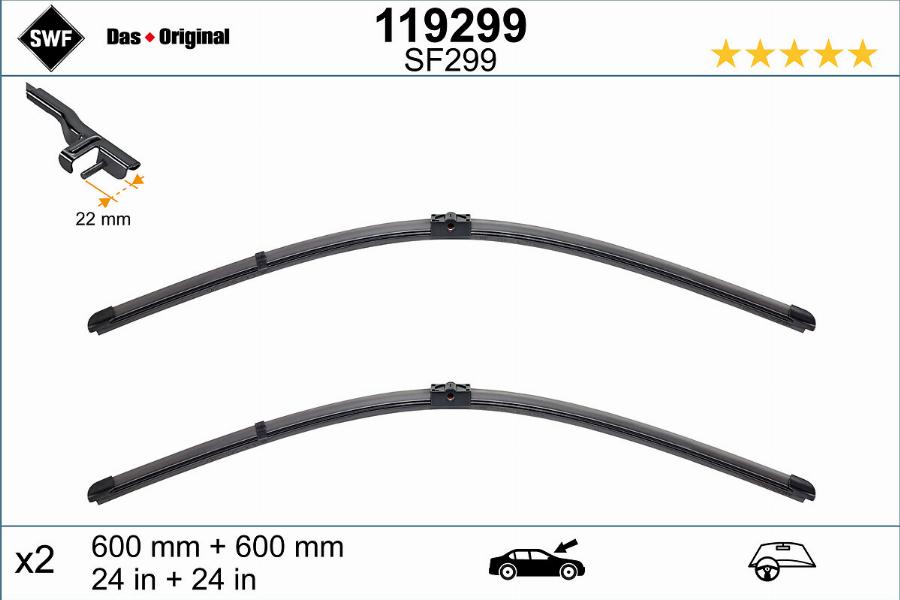 SWF 119299 - Wiper Blade autospares.lv