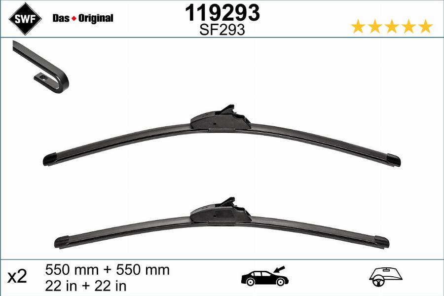 SWF 119293 - Wiper Blade autospares.lv