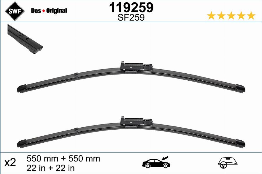 SWF 119259 - Wiper Blade autospares.lv