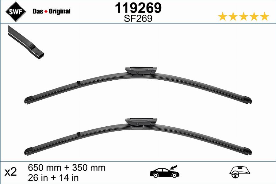 SWF 119269 - Wiper Blade autospares.lv