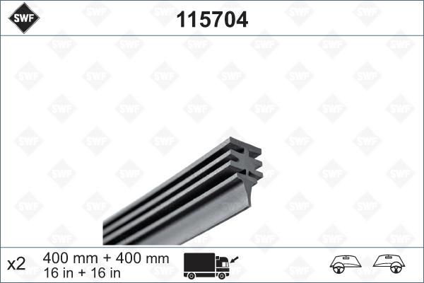 SWF 115704 - Wiper Blade Rubber autospares.lv