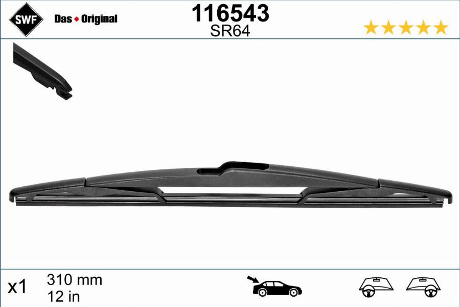 SWF 116543 - Wiper Blade autospares.lv