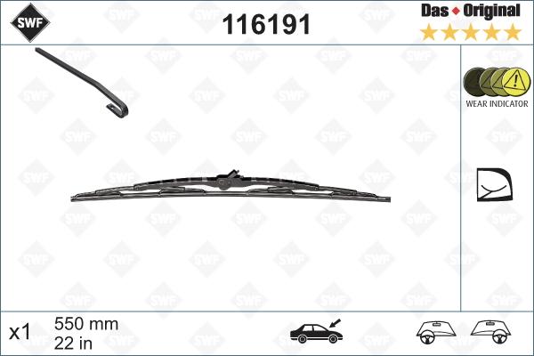 SWF 116191 - Wiper Blade autospares.lv