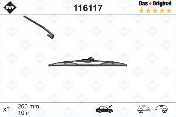 SWF 116117 - Wiper Blade autospares.lv