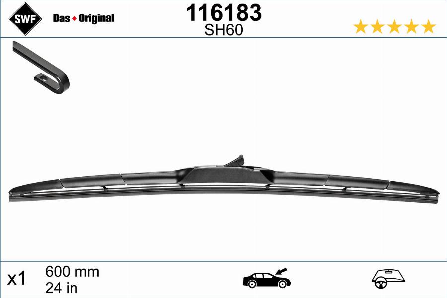 SWF 116183 - Wiper Blade autospares.lv