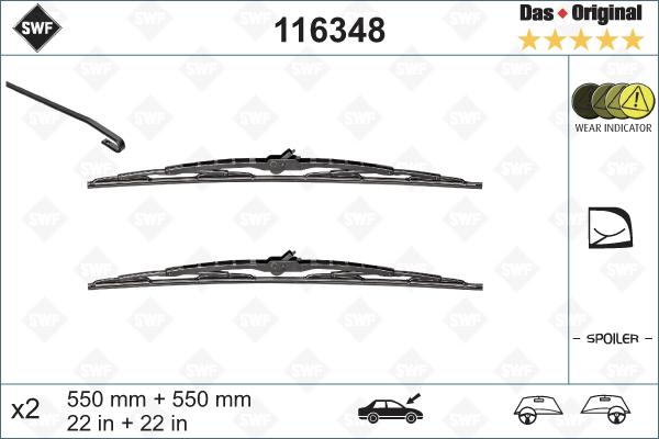 SWF 116348 - Wiper Blade autospares.lv