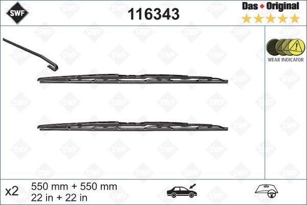 SWF 116343 - Wiper Blade autospares.lv