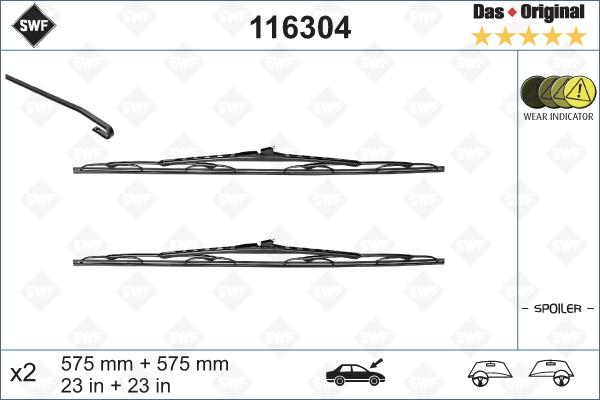 SWF 116304 - Wiper Blade autospares.lv