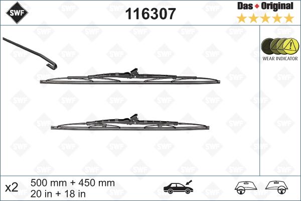 SWF 116307 - Wiper Blade autospares.lv