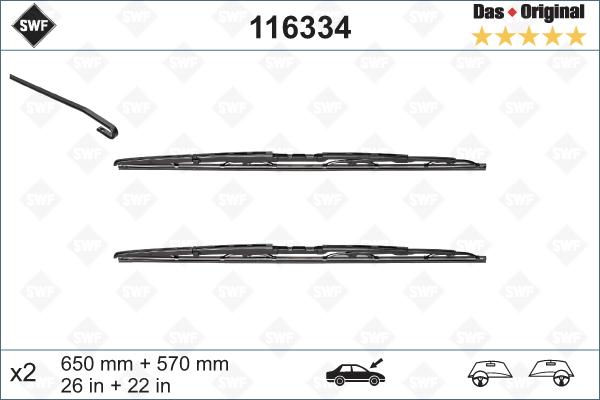 SWF 116334 - Wiper Blade autospares.lv