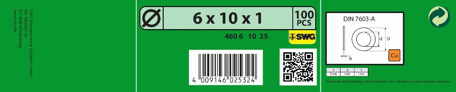 SWGAutomotive 460 6   10  25 - Seal Ring autospares.lv