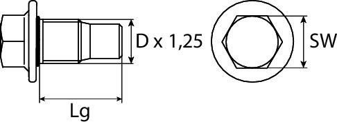 SWGAutomotive 240 12  175 16 - Sealing Plug, oil sump autospares.lv