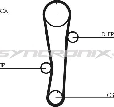 SYNCRONIX SY110942PE - Water Pump & Timing Belt Set autospares.lv