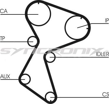 SYNCRONIX SY0966N - Timing Belt autospares.lv