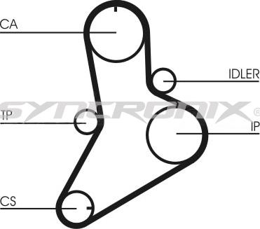 SYNCRONIX SY0989N - Timing Belt autospares.lv