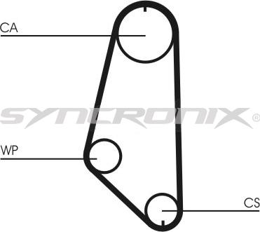 SYNCRONIX SY110720PE - Water Pump & Timing Belt Set autospares.lv