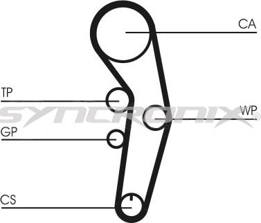 SYNCRONIX SY2101090 - Timing Belt Set autospares.lv