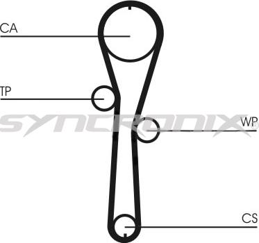 SYNCRONIX SY1101045PE - Water Pump & Timing Belt Set autospares.lv