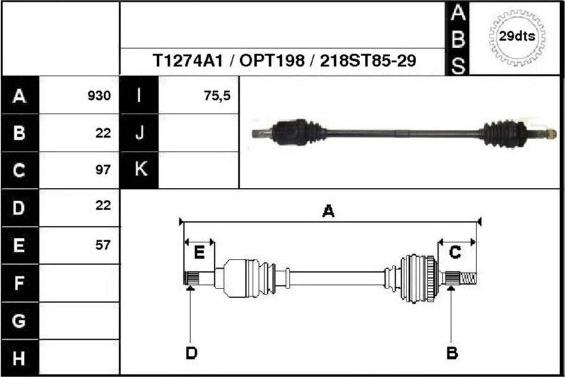 Technika 47218A1 - Drive Shaft autospares.lv