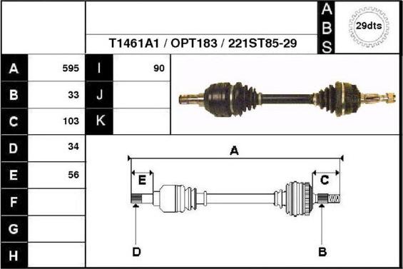 Technika 47221A1 - Drive Shaft autospares.lv