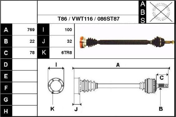 Technika 67086 - Drive Shaft autospares.lv