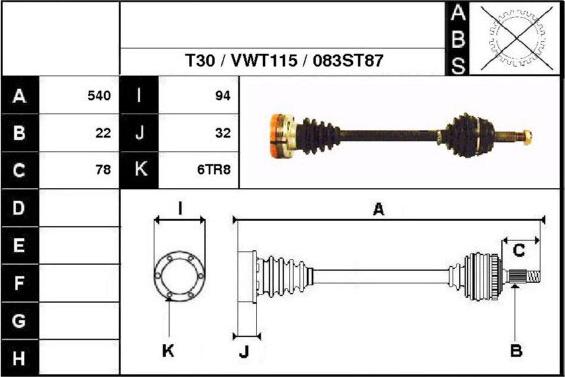 Technika 67083 - Drive Shaft autospares.lv