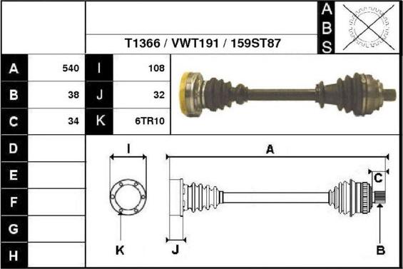 Technika 67159 - Drive Shaft autospares.lv