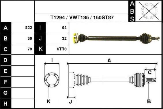 Technika 67150 - Drive Shaft autospares.lv