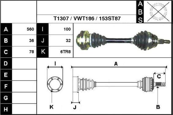 Technika 67153 - Drive Shaft autospares.lv