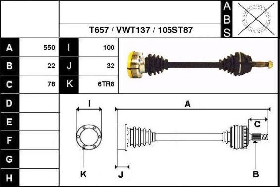 Technika 67105 - Drive Shaft autospares.lv