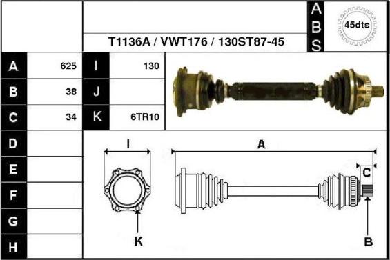 Technika 67130A - Drive Shaft autospares.lv