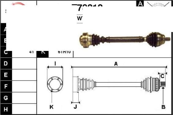 Technika 67312 - Drive Shaft autospares.lv