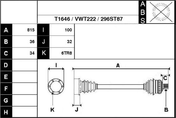 Technika 67296 - Drive Shaft autospares.lv