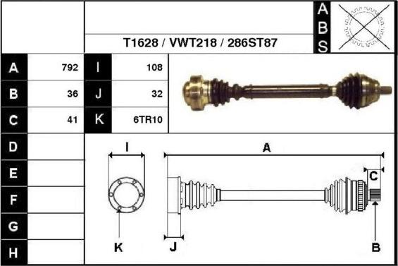 Technika 67286 - Drive Shaft autospares.lv