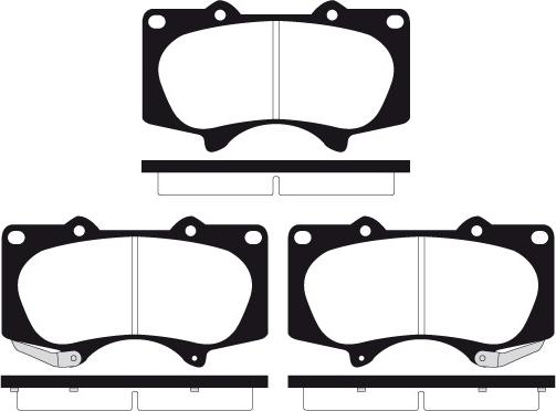 Technika 01597 - Brake Pad Set, disc brake autospares.lv