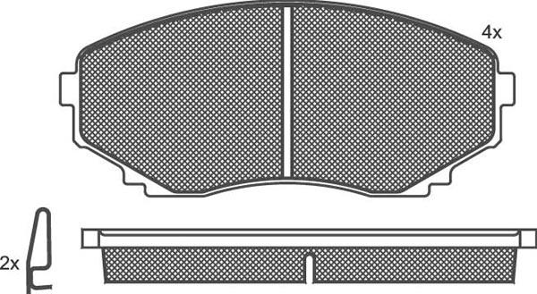 Technika 01570 - Brake Pad Set, disc brake autospares.lv