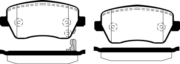 Kaishin D9050 - Brake Pad Set, disc brake autospares.lv