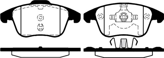 Technika 01676A - Brake Pad Set, disc brake autospares.lv