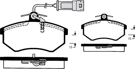 Roulunds Rubber 432881 - Brake Pad Set, disc brake autospares.lv