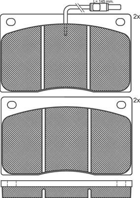 Technika 01055B - Brake Pad Set, disc brake autospares.lv