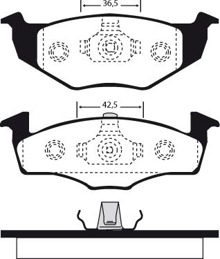 Technika 01222A - Brake Pad Set, disc brake autospares.lv