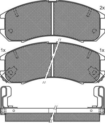 Technika 01143 - Brake Pad Set, disc brake autospares.lv