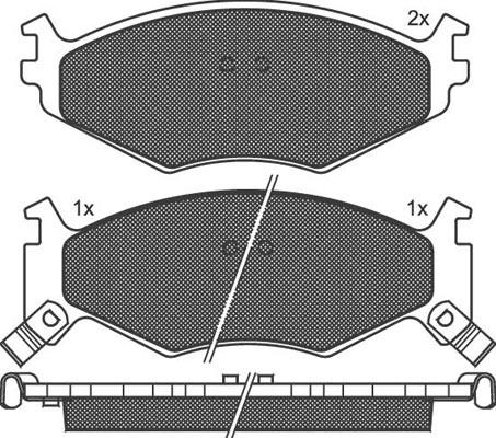 Technika 01122 - Brake Pad Set, disc brake autospares.lv