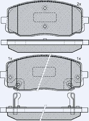 Technika 01827A - Brake Pad Set, disc brake autospares.lv