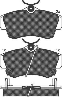 Technika 01388A - Brake Pad Set, disc brake autospares.lv