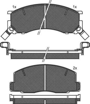 Technika 01322 - Brake Pad Set, disc brake autospares.lv