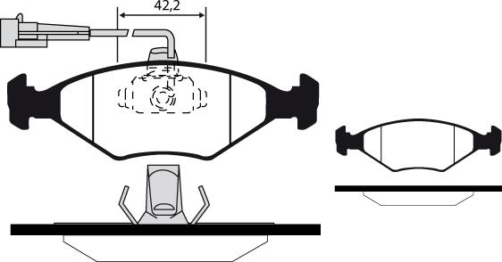 HELLA T1148 - Brake Pad Set, disc brake autospares.lv